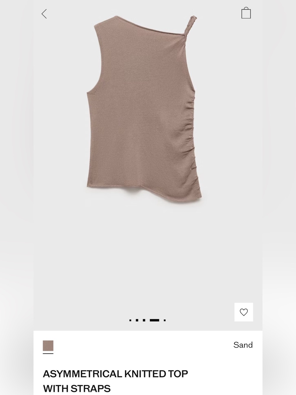 MANGO Sand Asymmetric Knit top